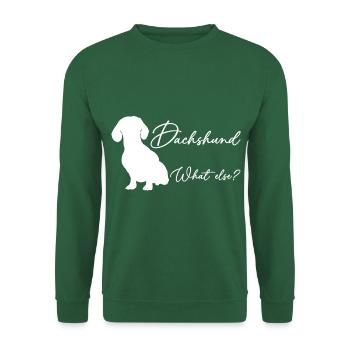 Dackel was sonst? Dackelsilhouette - Unisex Pullover - Grün - Vorne
