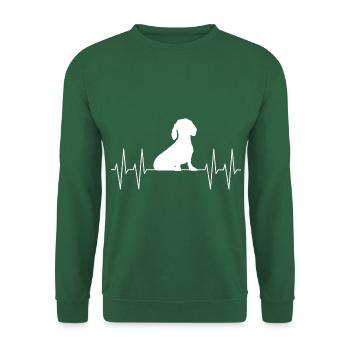 Dackel reine Persönlichkeit - ich liebe Dackel - Unisex Pullover - Grün - Vorne