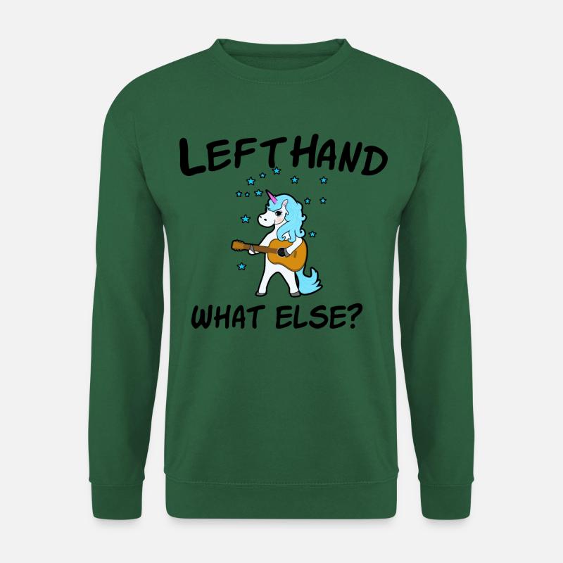 Lefthand what else? Linkshänder Gitarre - Unisex Pullover - Grün