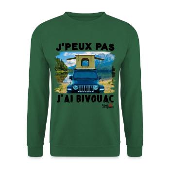 j'peux pas j'ai bivouac - Sweat-shirt Unisexe - vert foncé - Devant