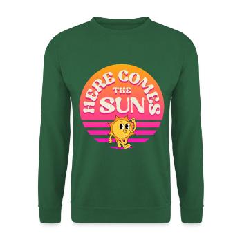 Here Comes The Sun Summer Vibes Retro Sunset - Unisex Sweatshirt - green - Front