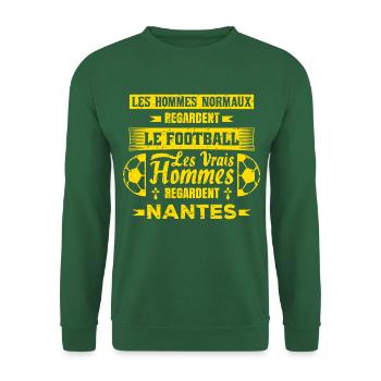 les vrais hommes regardent nantes club de foot - Sweat-shirt Unisexe - vert foncé - Devant