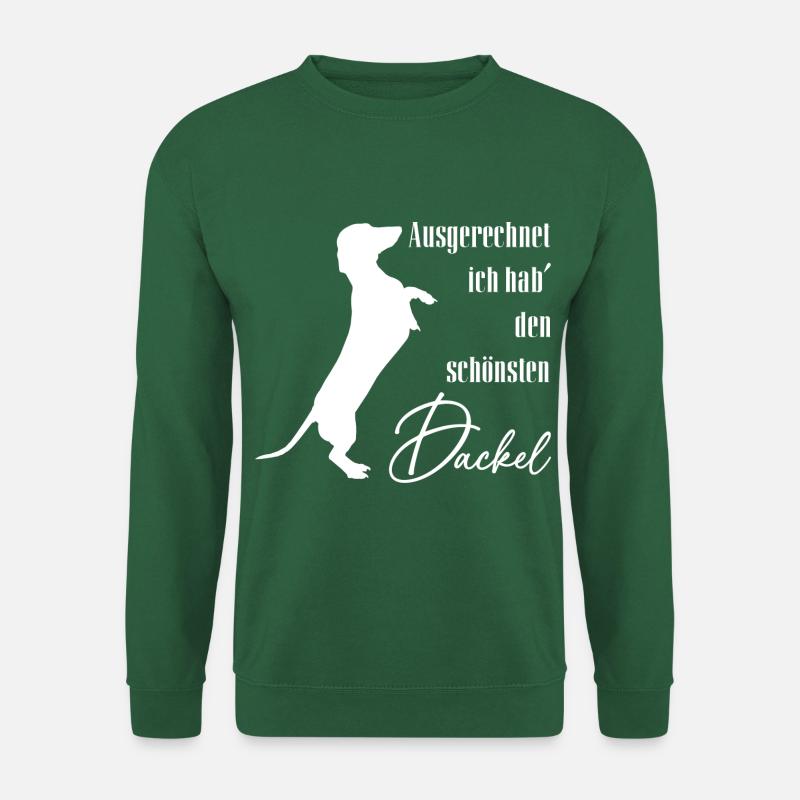 Ich hab den schönsten Dackel. Dackelsilhouette - Unisex Pullover - Grün