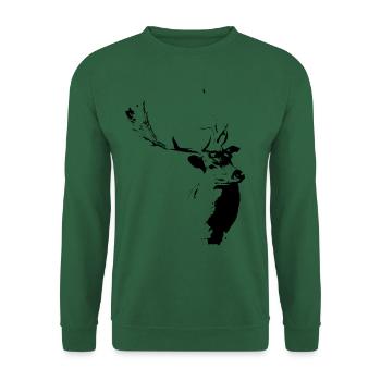 Deer Deer Hert Damhert - Unisex Sweatshirt - green - Front