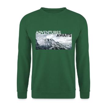 ADVENTURE AWAITS - Unisex Pullover - Grün - Vorne