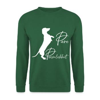 Mein Dackel ist die pure Persönlichkeit - Unisex Pullover - Grün - Vorne