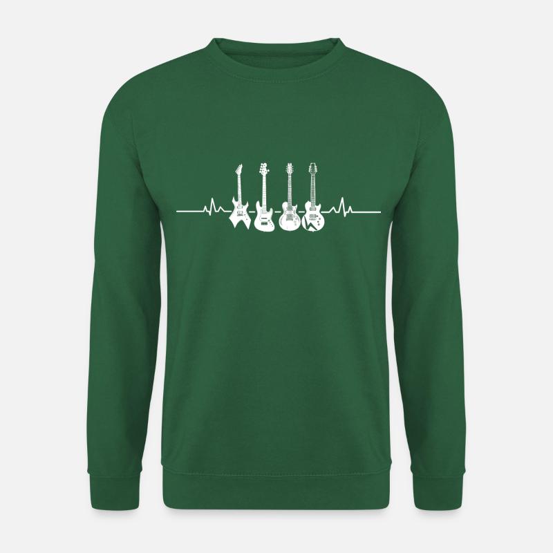 Gitarren-Herzschlag-Herzschlag-Gitarrist - Unisex Pullover - Grün