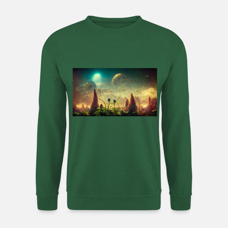 Futuristische Welt - Unisex Pullover - Grün