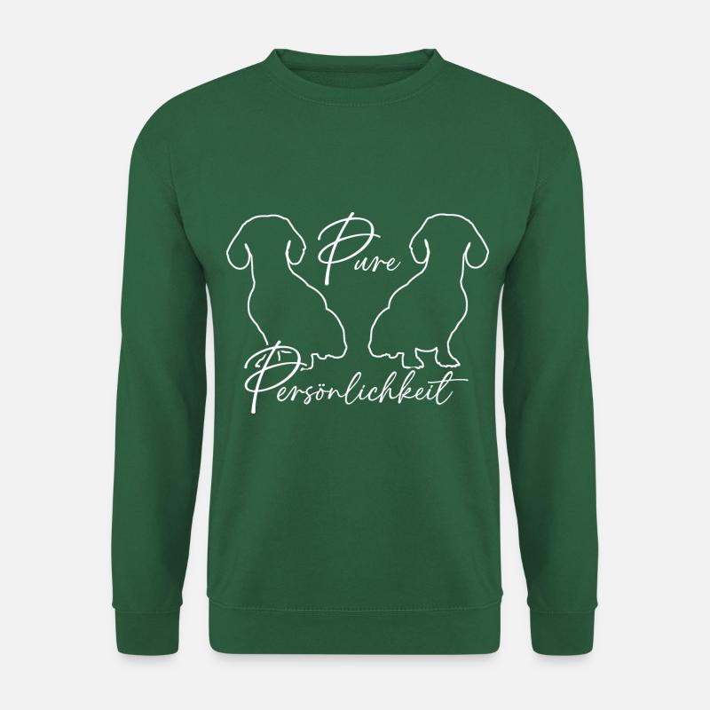 Mein Dackel hat Persönlichkeit Dackelspruch - Unisex Pullover - Grün