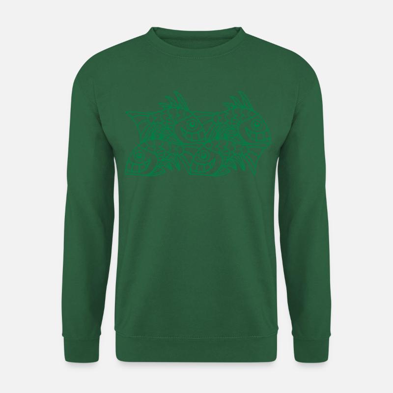 Escher fish Interactive - Unisex Sweatshirt - green