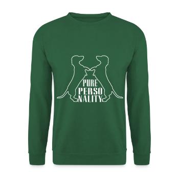 Dachshund pure personality - funny Dackspruch - Unisex Sweatshirt - green - Front