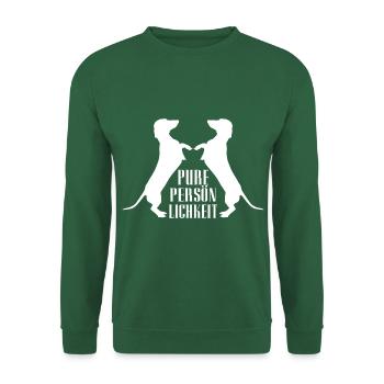 Dackel reine Persönlichkeit - ich liebe Dackel - Unisex Pullover - Grün - Vorne