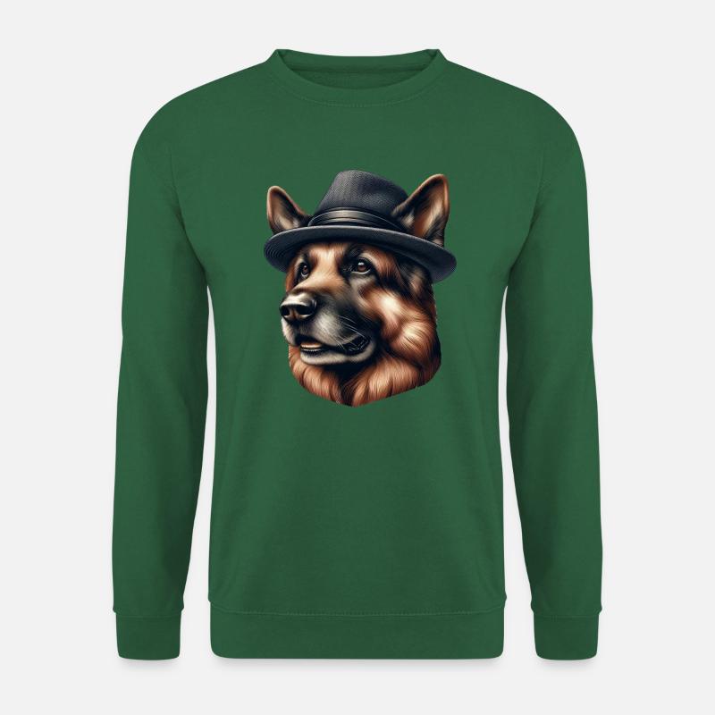 German Shepherd The Mobster - Unisex Sweatshirt - green