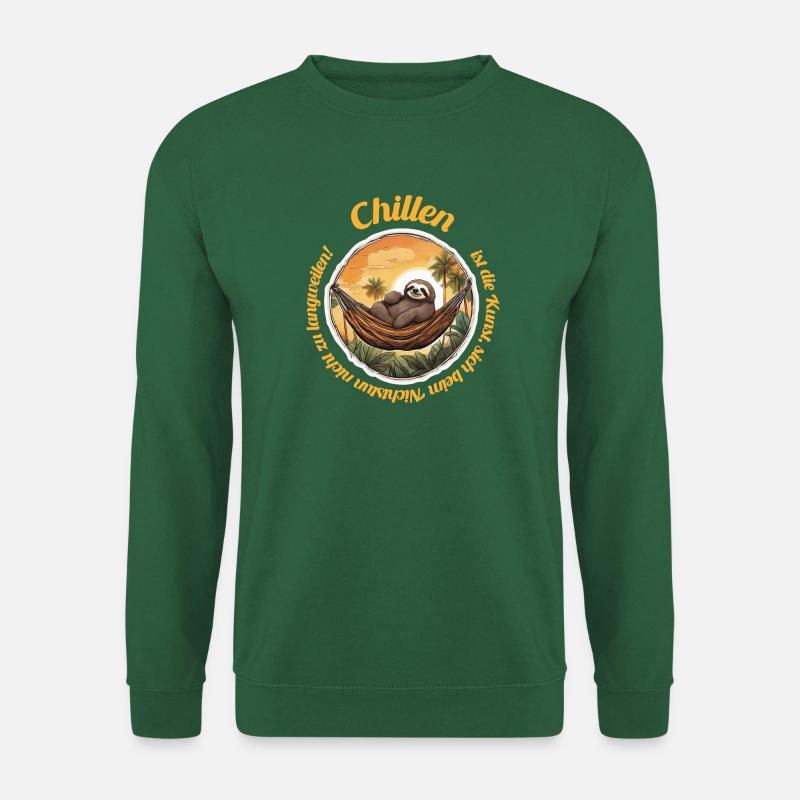 Faultier Chillen - Unisex Pullover - Grün