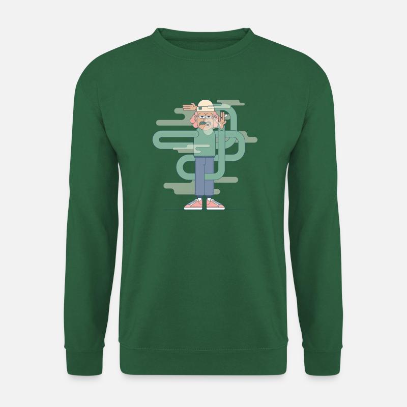 Weird Weed Guy - Sweat-shirt Unisexe - vert foncé