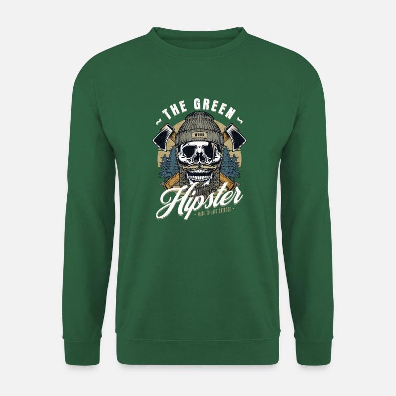 DER GRÜNE HIPSTER - Unisex Pullover - Grün
