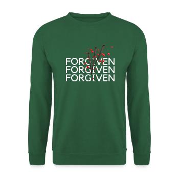 Pardonné: Collection de vêtements de grâce - Sweat-shirt Unisexe - vert foncé - Devant