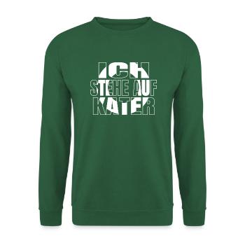 geschenk geek großkatze streunerkatze spaß witzig - Unisex Pullover - Grün - Vorne