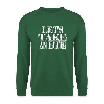 Déclaration Père Noël heureux drôle citation Bubaprints - Sweat-shirt Unisexe - vert foncé - Devant