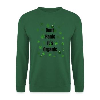 Dont Panic it´s Organic - Unisex Pullover - Grün - Vorne