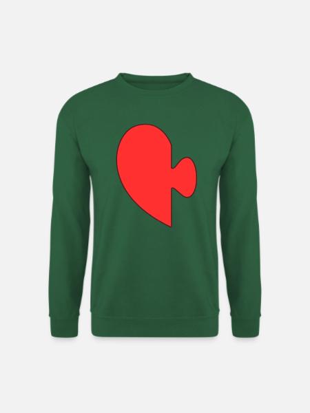 DuoHeart Puzzle - Unisex Sweatshirt - green
