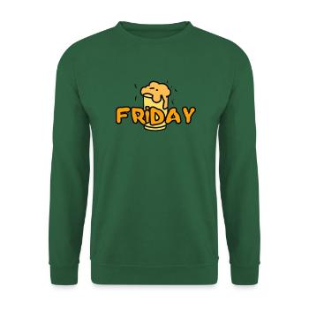 Friday beer cup T-shirt Hoodie Pullover - Sweat-shirt Unisexe - vert foncé - Devant