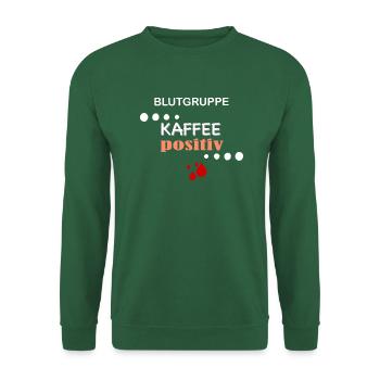 KAFFEEpositiv - Unisex Pullover - Grün - Vorne