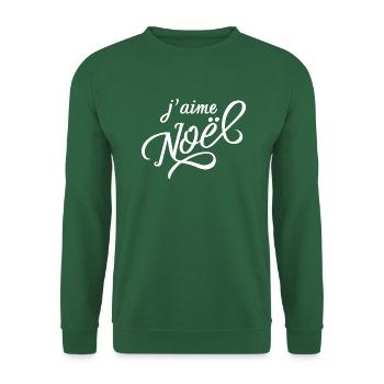 J'aime Noël - Sweat-shirt Unisexe - vert foncé - Devant