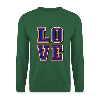 Love Blue-Liebe. Amore - Valentinstag - Unisex Pullover - Grün - Vorne
