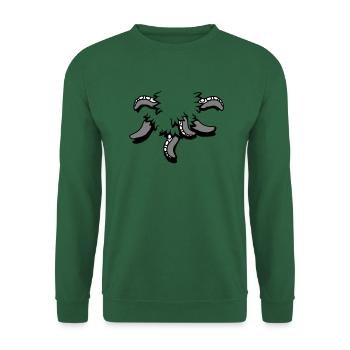 Tentakel Kraken Monster aufgerissens Shirt Alien - Unisex Pullover - Grün - Vorne