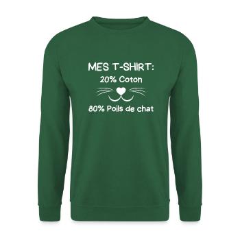 Chien de race border collie 3 - Sweat-shirt Unisexe - vert foncé - Devant