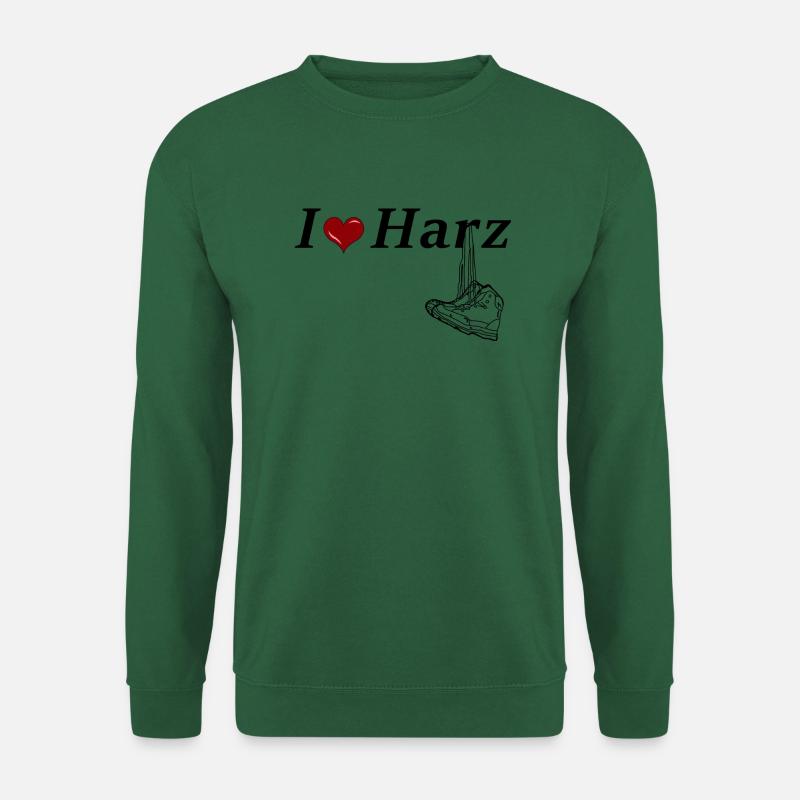Wanderschuhe mit Spruch und Herz - Unisex Pullover - Grün
