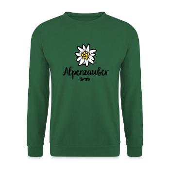 Edelweiss Blümchen Alpenzauber - Unisex Pullover - Grün - Vorne