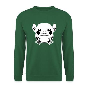 Cartoon Axolotl - Unisex Pullover - Grün - Vorne