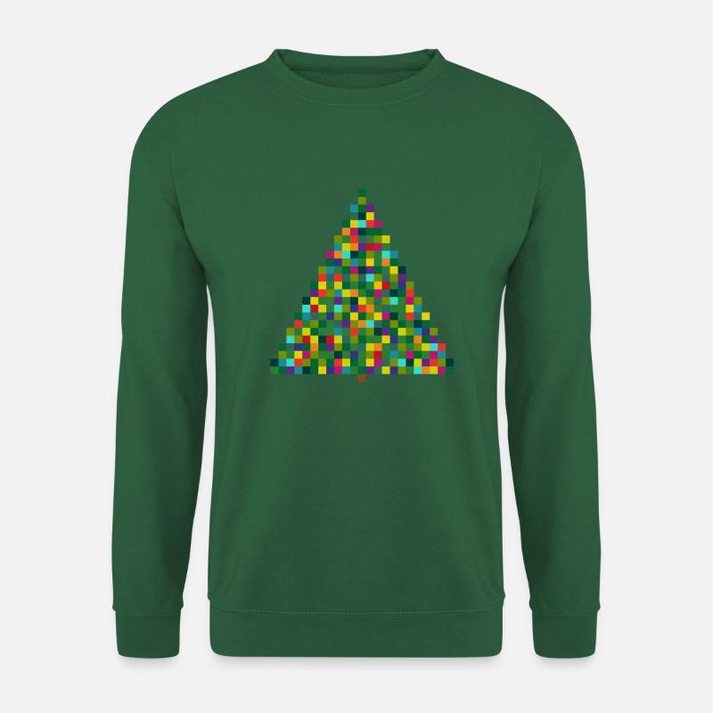 X MAS TREE - Pixel - Unisex Pullover - Grün