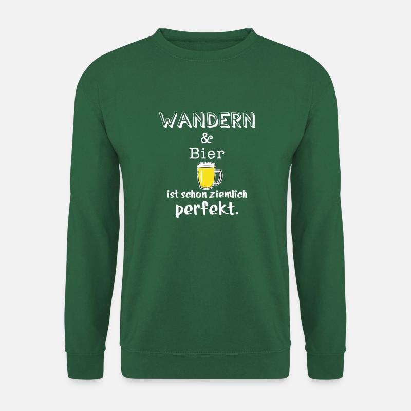 wandern und bier - Unisex Pullover - Grün