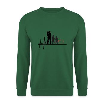 Family - Unisex Pullover - Grün - Vorne