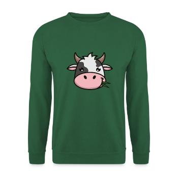 cute cow face | Head - Unisex Sweatshirt - green - Front