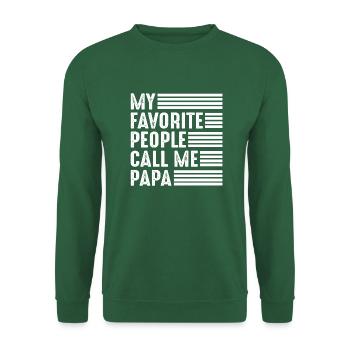 Mes personnes préférées m’appellent Papa - Sweat-shirt Unisexe - vert foncé - Devant