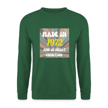 Made In 1972 Funny 50th Birthday Gifts - Unisex Sweatshirt - green - Front