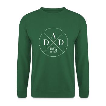 DAD EST 2023 futurs pères famille parents - Sweat-shirt Unisexe - vert foncé - Devant