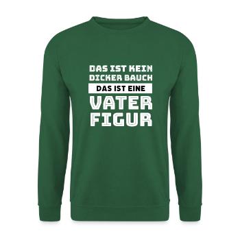 Dicker Bauch Vaterfigur lustiges T-Shirt Vater - Unisex Pullover - Grün - Vorne