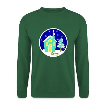 Winterlandschaft - Unisex Pullover - Grün - Vorne