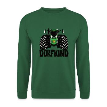 Dorfkind - Trecker, Traktor, Landwirtschaft, Agrar - Unisex Pullover - Grün - Vorne