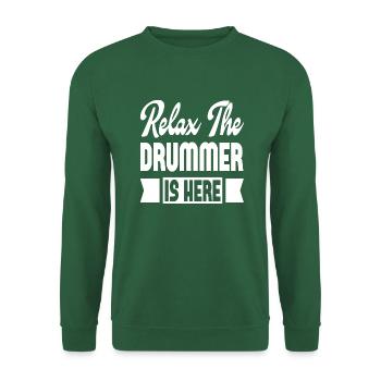 Relax The Drummer Is Here - Unisex Pullover - Grün - Vorne