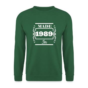 Baujahr 1989 - Unisex Pullover - Grün - Vorne