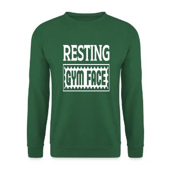Resting Gym Face - Unisex Pullover - Grün - Vorne