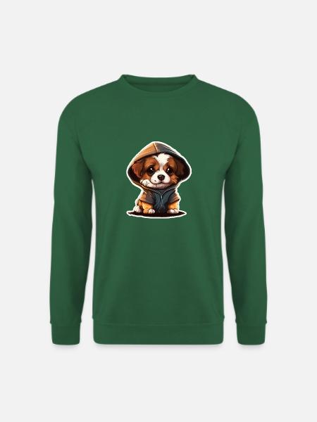 Babyhund mit Hoodie - Unisex Pullover - Grün