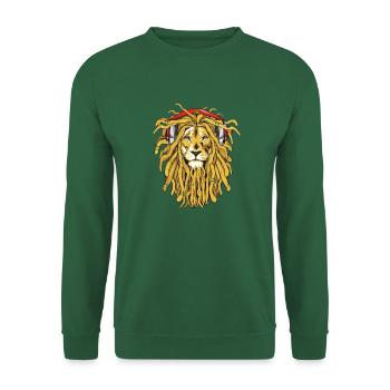 Rasta Lion with headphones - Unisex Sweatshirt - green - Front
