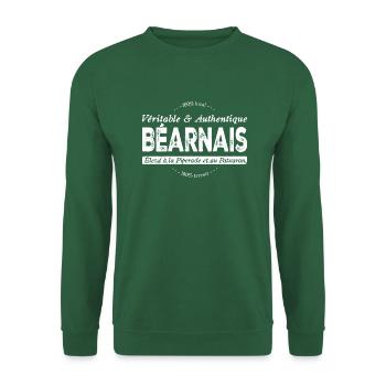 Véritable et authentique Béarnais - Sweat-shirt Unisexe - vert foncé - Devant